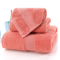 HKM-998227 Long-Staple Cotton Jacquard Towel Set with Absorbent Face Towel and Square Scarf