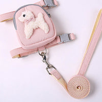 HKM-9983037 Adjustable Pet Lead and Chest Harness with Snack Pack for Dogs and Cats