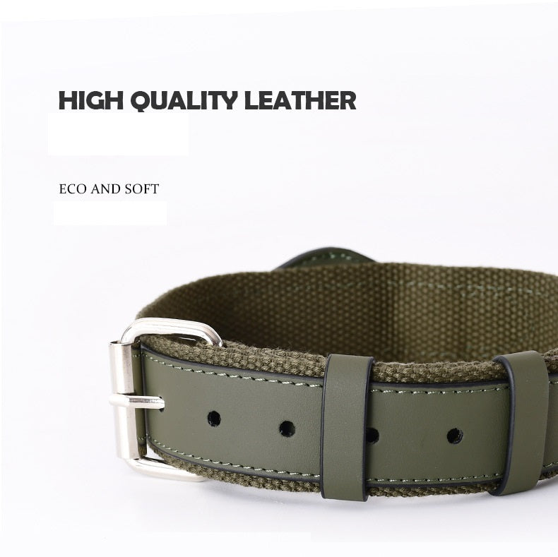 HKM-9985213 Airtag-Compatible Dog Collar and Leash for Medium and Large Dogs