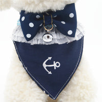 HKM-9985725 Geometric Bow Tie Dog Collar in Pink, Blue, Yellow - Detachable and Adjustable Pet Accessory
