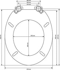 HKM-998675 Durable PP Toilet Seat Cover for Standard Bathroom WCs