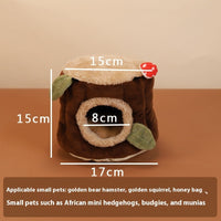 HKM-9987773 Washable Hanging Winter Stump Nest for Pets ¨C Soft Brown Fabric Option