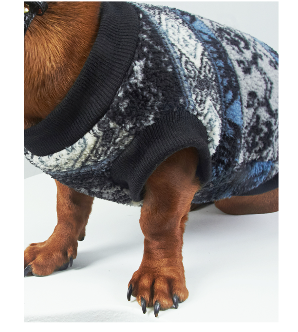 HKM-9988285 Cozy Geometric Patterned Pet Vest for Autumn and Winter