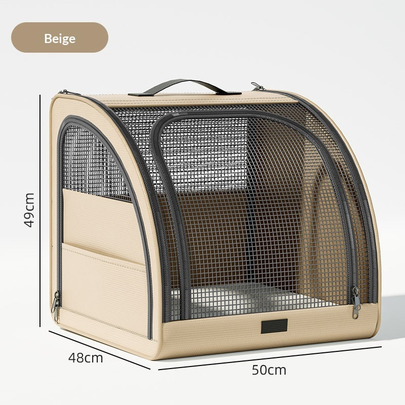HKM-9988541 Portable Dog Car Bed for Small Pets - Machine Washable, All-Season Design (Up to 30 lbs)