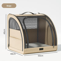 HKM-9988541 Portable Dog Car Bed for Small Pets - Machine Washable, All-Season Design (Up to 30 lbs)