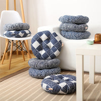 HKM-998867 Lattice Pattern Fabric Tatami Futon - Available in Multiple Round Sizes