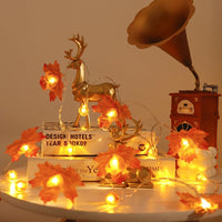 HKM-998931 Maple Leaf Pumpkin LED Light String for Thanksgiving Decorations