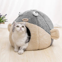 HKM-9989565 Balloonfish-Shaped Pet Mat Cushion for Cats and Small Dogs – Cozy Indoor Bed Accessory