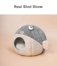 HKM-9989565 Balloonfish-Shaped Pet Mat Cushion for Cats and Small Dogs – Cozy Indoor Bed Accessory