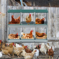 HKM-9991101 Metal Chicken Nesting Box with 6 Rooms, Galvanized Steel for Hens, Easy Assembly and Cleaning