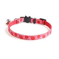 HKM-9991485 Fruity Polyester Cat Collar in Avocado, Pineapple, Watermelon, Cherry, and Strawberry Designs