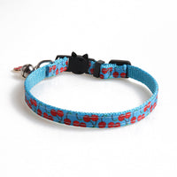 HKM-9991485 Fruity Polyester Cat Collar in Avocado, Pineapple, Watermelon, Cherry, and Strawberry Designs