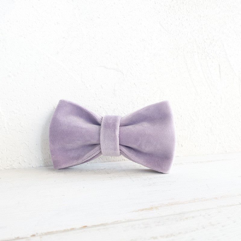 HKM-9991741 Light Purple Polyester Dog Bow Knot in Multiple Sizes (XS-XL)