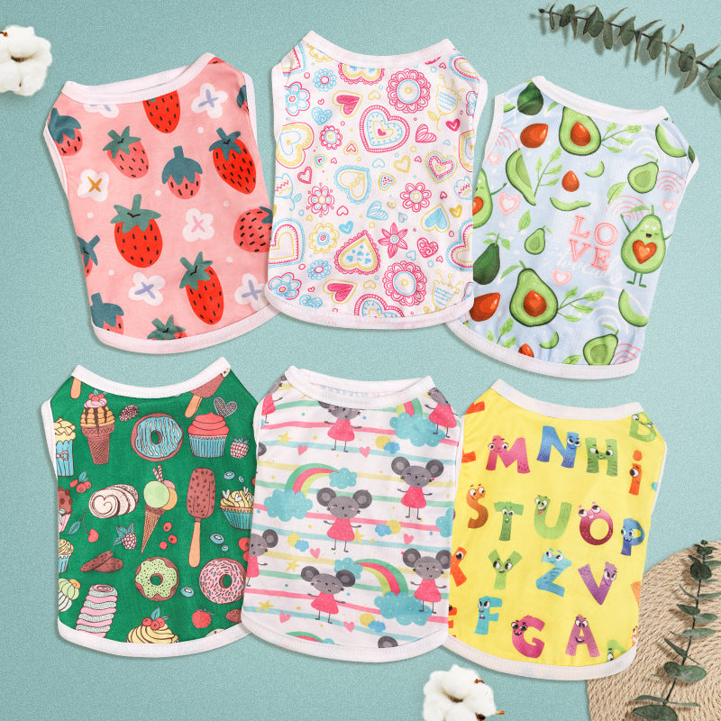 HKM-9991869 Lightweight Summer Pet Vest for Dogs in Various Fun Styles