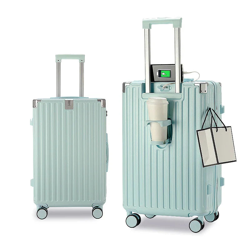 HKM-999187 Lightweight Wheeled Luggage Set - 3-Piece Soft Carry-On Suitcase Collection
