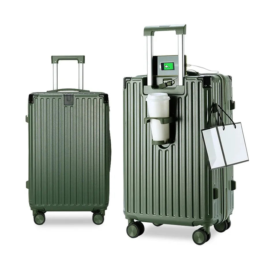 HKM-999187 Lightweight Wheeled Luggage Set - 3-Piece Soft Carry-On Suitcase Collection