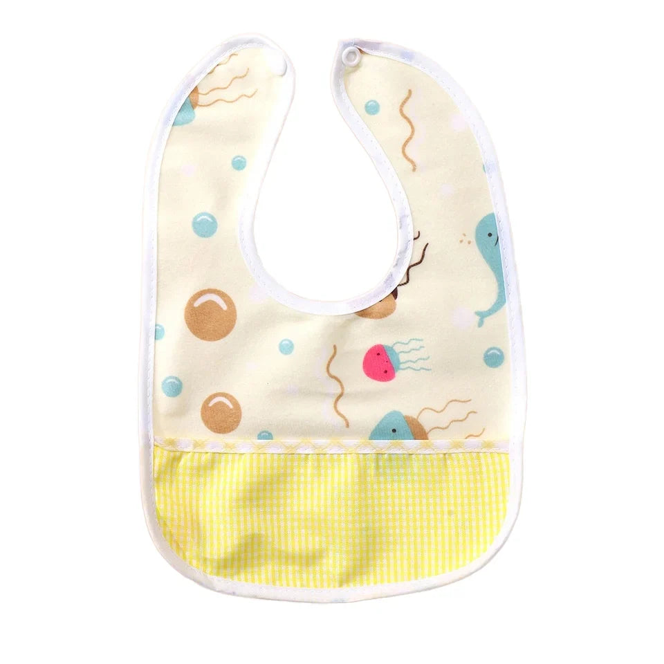 HKM-999187 Wholesale Newborn Baby U-Shaped Eating Bibs Soft Crystal Velvet Saliva Wipes Printed/Plain Patterns Waterproof Infants Toddlers