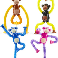 HKM-999315 Cute Big Ear Monkey Squeeze Fidget Toy - Pop Tubes Ideal for Kids 5+