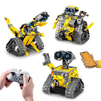 HKM-999379 DIY Assembly Remote Control Robot Puzzle Set - 3 in 1 STEM Building Blocks for Ages 6+