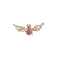 HKM-999379 Korean-Inspired Geometric Angel Wings Imitation Crystal Hairpin for Women