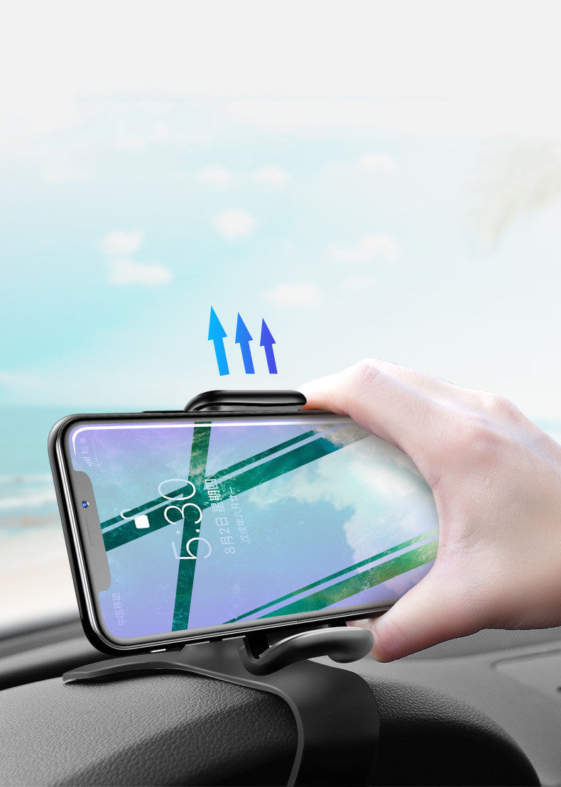 HKM-999507 K10 Vehicle Navigation Bracket for 4-6.5-Inch Smartphones, Secure Mounting Clip and Hand Clamp