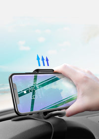 HKM-999507 K10 Vehicle Navigation Bracket for 4-6.5-Inch Smartphones, Secure Mounting Clip and Hand Clamp