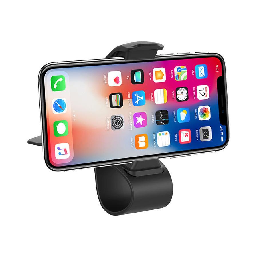 HKM-999507 K10 Vehicle Navigation Bracket for 4-6.5-Inch Smartphones, Secure Mounting Clip and Hand Clamp