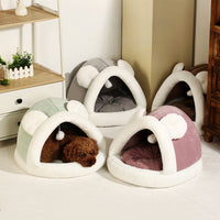 HKM-9996861 Cozy Self-Warming Pet Tent Bed for Cats and Small Dogs - Two Sizes Available