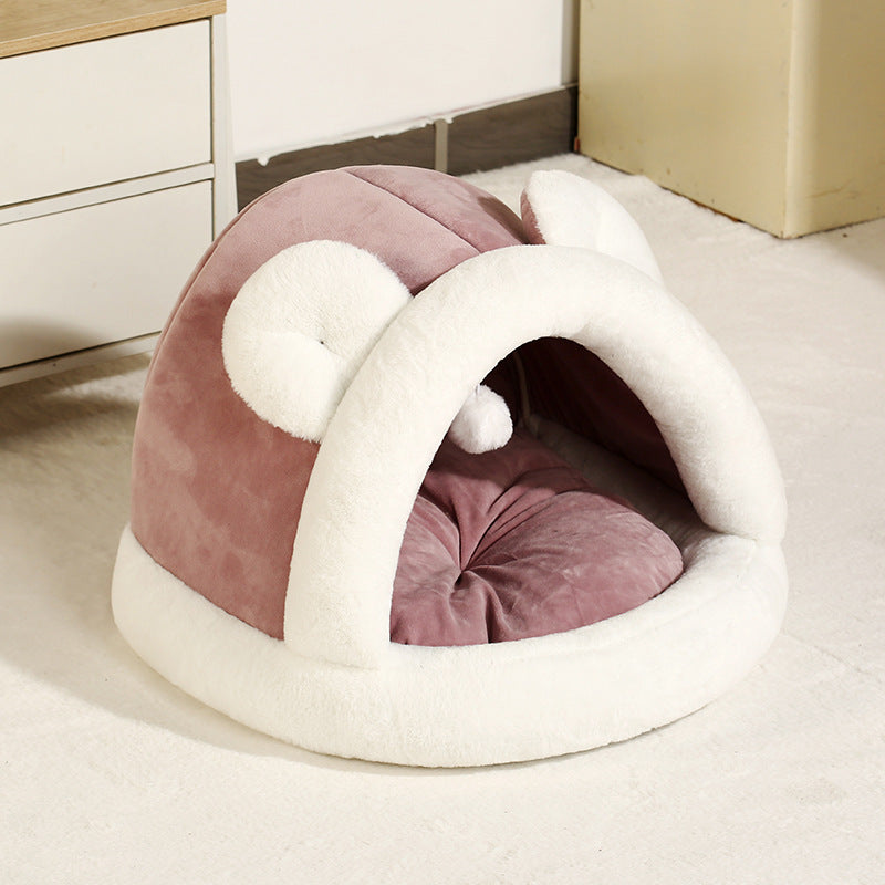 HKM-9996861 Cozy Self-Warming Pet Tent Bed for Cats and Small Dogs - Two Sizes Available