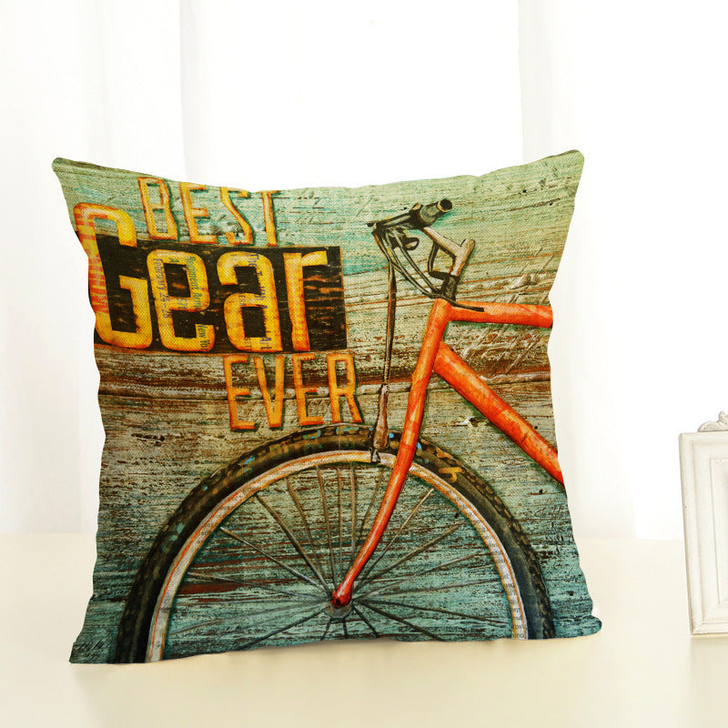 HKM-999763 Digital Printing Cotton and Linen Throw Pillow Cover - 45x45cm, PP Cotton Filling