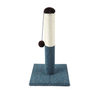 HKM-9998525 Cat Climbing Pole with Plush and Sisal, 30x30x50 cm, Gold Silver Color, Includes Grabbing Board and Toy Ball