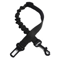 HKM-9999037 Elastic Retractable Pet Car Seat Belt for Safety Travel, Black Nylon Towing Rope, 53-74cm Length