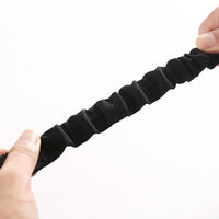 HKM-9999037 Elastic Retractable Pet Car Seat Belt for Safety Travel, Black Nylon Towing Rope, 53-74cm Length