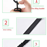 HKM-9999037 Elastic Retractable Pet Car Seat Belt for Safety Travel, Black Nylon Towing Rope, 53-74cm Length