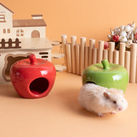 HKM-9999293 Ceramic Hamster Nest Shelter ¨C Four Seasons Universal in Red and Green