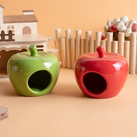 HKM-9999293 Ceramic Hamster Nest Shelter ¨C Four Seasons Universal in Red and Green