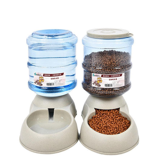 HKM-999955 Automatic Pet Food Dispenser - 3.75L Capacity, Made of Food-Grade Plastic, Easy Assembly for Dogs and Cats