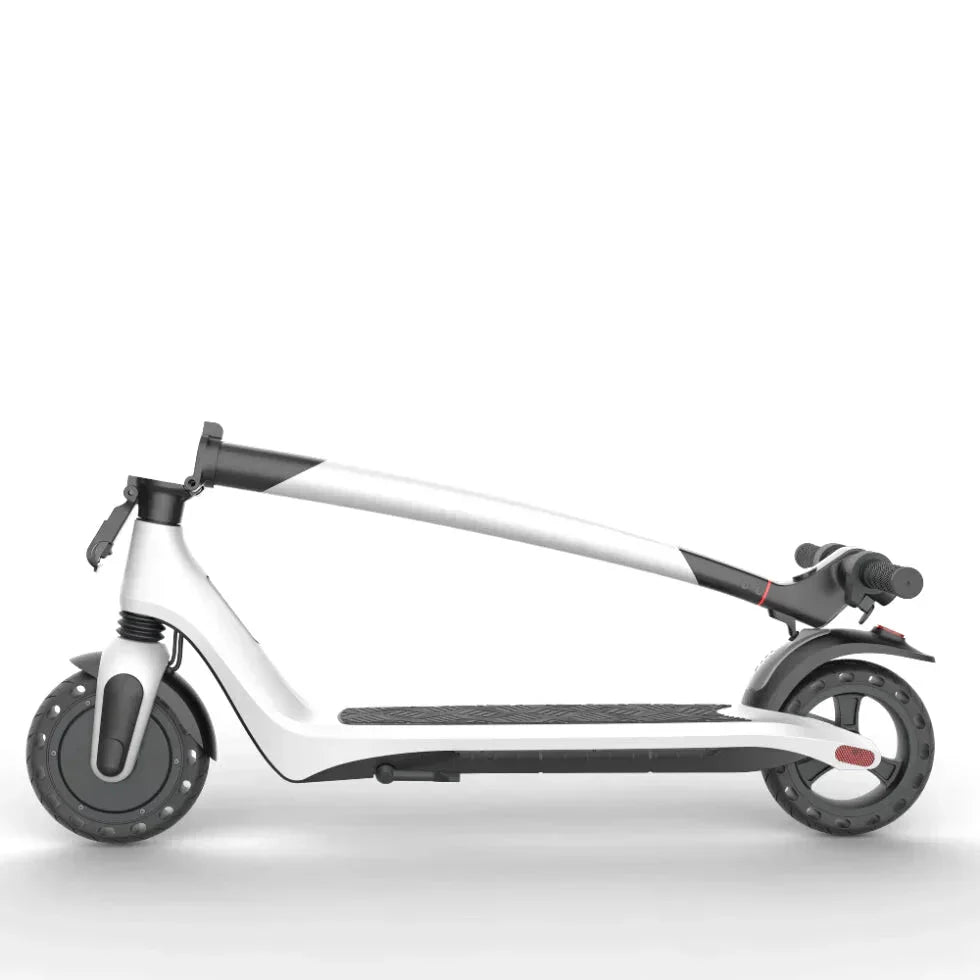 HKM-A3 Eco 21.7 Miles 36V 8Ah 288Wh 350W Single-Motor Drive Extended-Range Foldable Electric Scooter - White