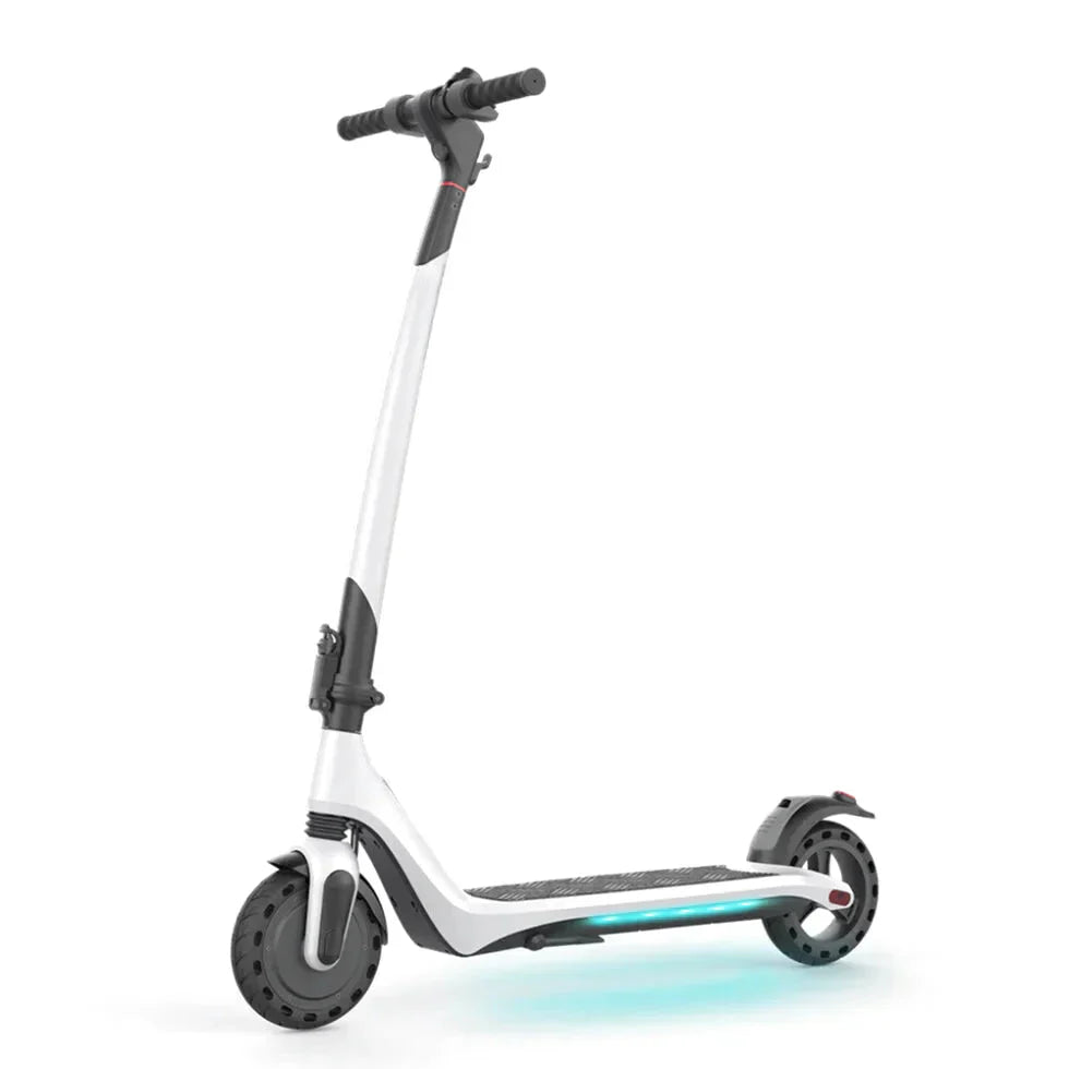 HKM-A3 Eco 21.7 Miles 36V 8Ah 288Wh 350W Single-Motor Drive Extended-Range Foldable Electric Scooter - White