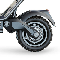 HKM-E6M 54.9 Miles 60V 31.5Ah 1890Wh 3200W Dual-Motor Drive Long-Range Off-Road Electric Scooter - Black