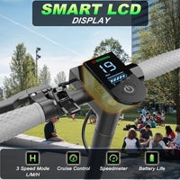 HKM-M1X 15.5 Miles 36V 7.8Ah 280Wh 350W Single-Motor Drive Long-Range Foldable Electric Scooter - Grey