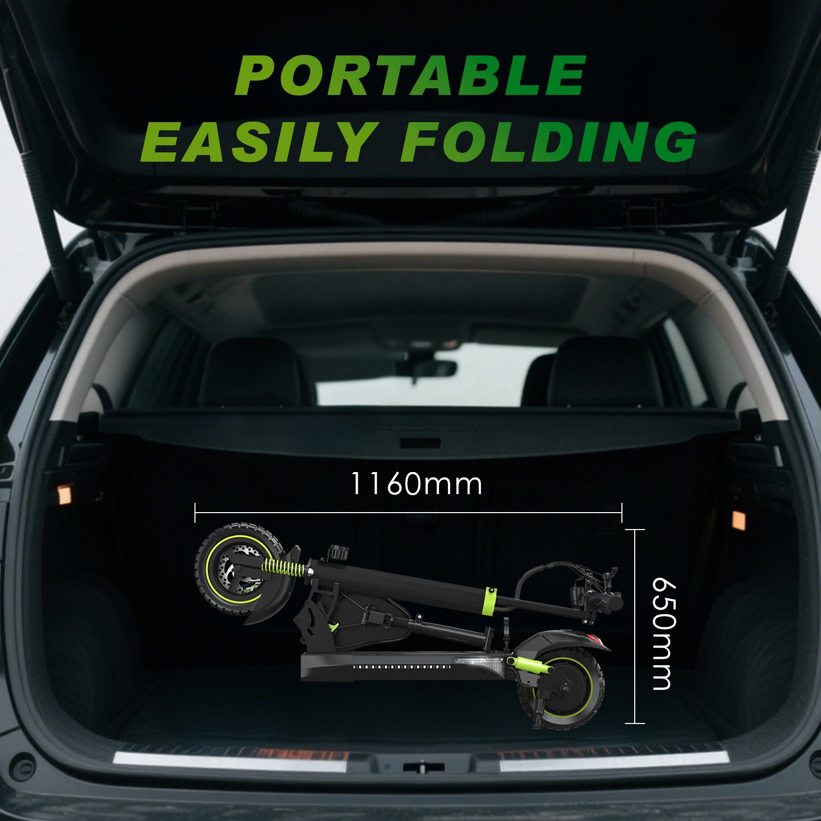 HKM-M4X 27.9 Miles 48V 15.6Ah 748Wh 800W Single-Motor Drive Long-Range Foldable Electric Scooter - Black