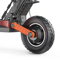 HKM-S11M 62.9 Miles 60V 22.4Ah 1344Wh 2800W Dual-Motor Drive Long-Range Off-Road Electric Scooter - Black
