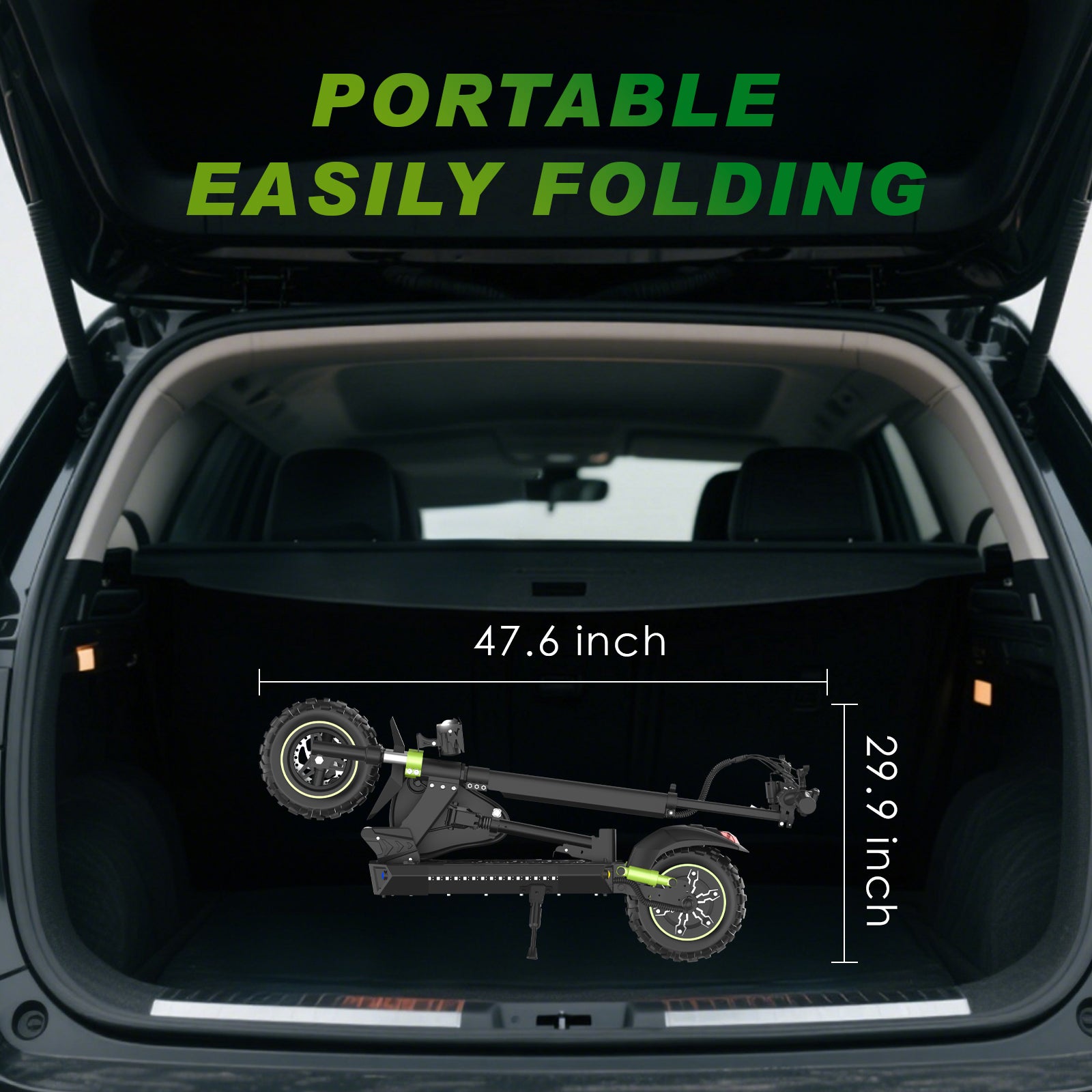 HKM-S6M 34.9 Miles 48V 18.2Ah 873Wh 1200W Single-Motor Drive Long-Range Foldable Electric Scooter - Black