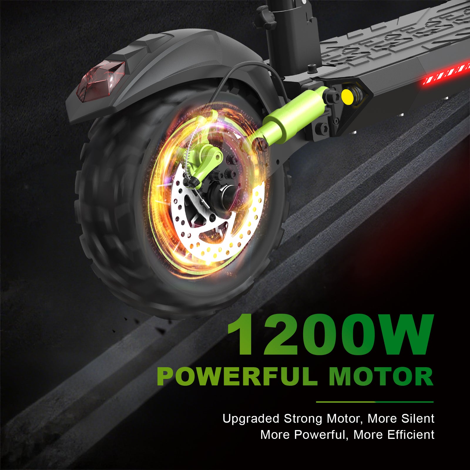 HKM-S6M 34.9 Miles 48V 18.2Ah 873Wh 1200W Single-Motor Drive Long-Range Foldable Electric Scooter - Black