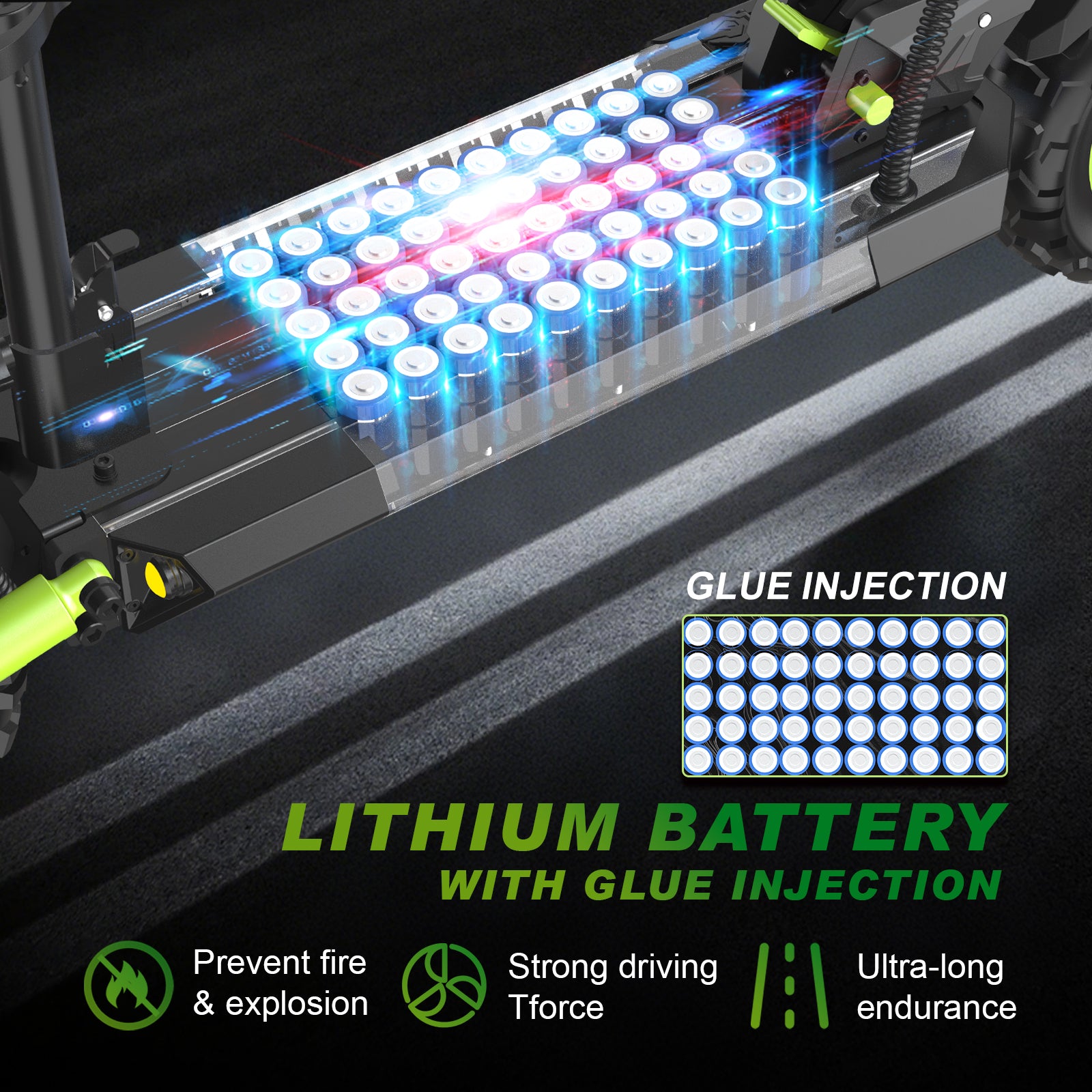 HKM-S6M 34.9 Miles 48V 18.2Ah 873Wh 1200W Single-Motor Drive Long-Range Foldable Electric Scooter - Black