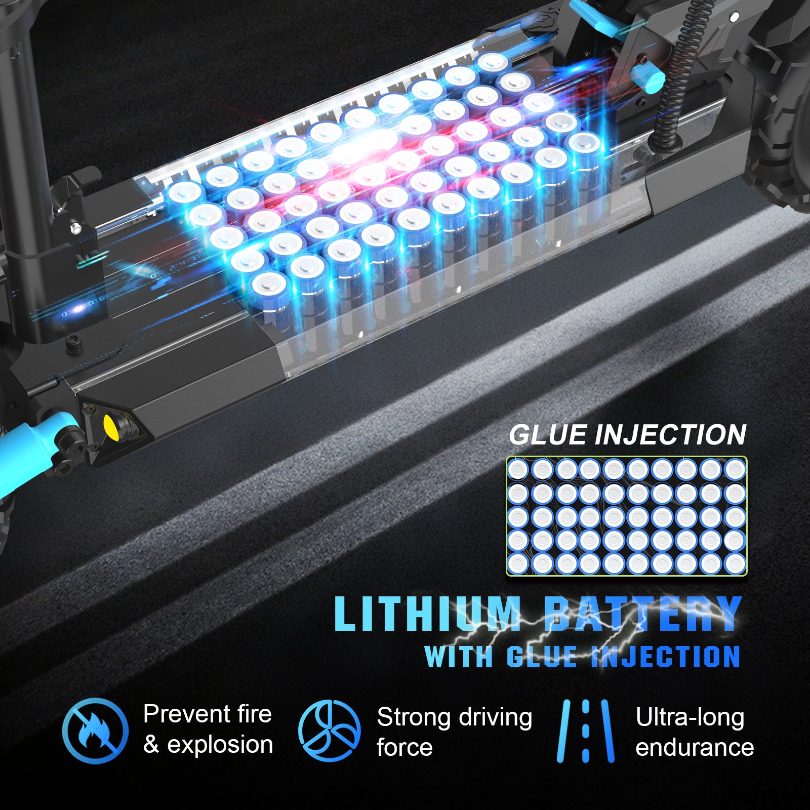 HKM-S6M Pro 37.2 Miles 48V 20.8Ah 998Wh 1200W Single-Motor Drive Long-Range Foldable Electric Scooter - Black