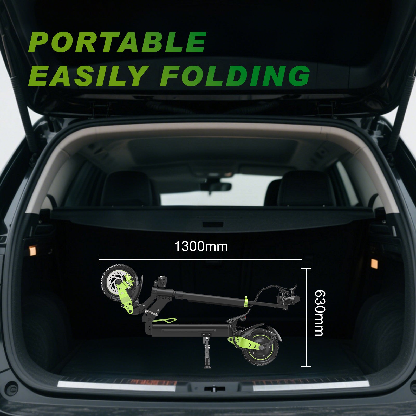 HKM-Z1M 34.1 Miles 48V 18.2Ah 873Wh 800W Single-Motor Drive Long-Range Foldable Electric Scooter - Black