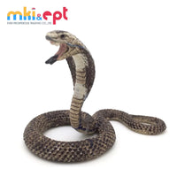 HKM-359763 Realistic Plastic Naja Snake Toy for Ages 5-13, Hand-Made in Guangdong, 4.5 x 7 x 4.5 CM