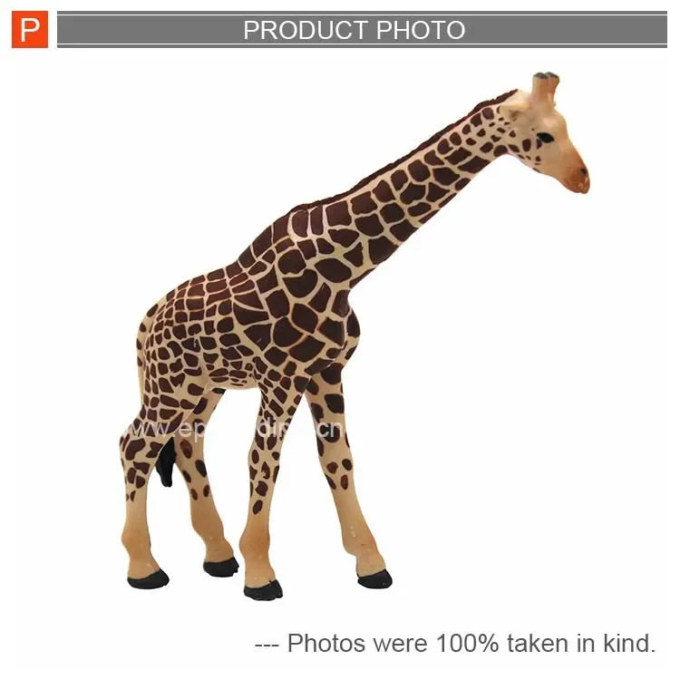 HKM-097619 5-Inch Plastic Giraffe Toy for Kids - Unisex Animal Figurine Ideal for Ages 2 to 7